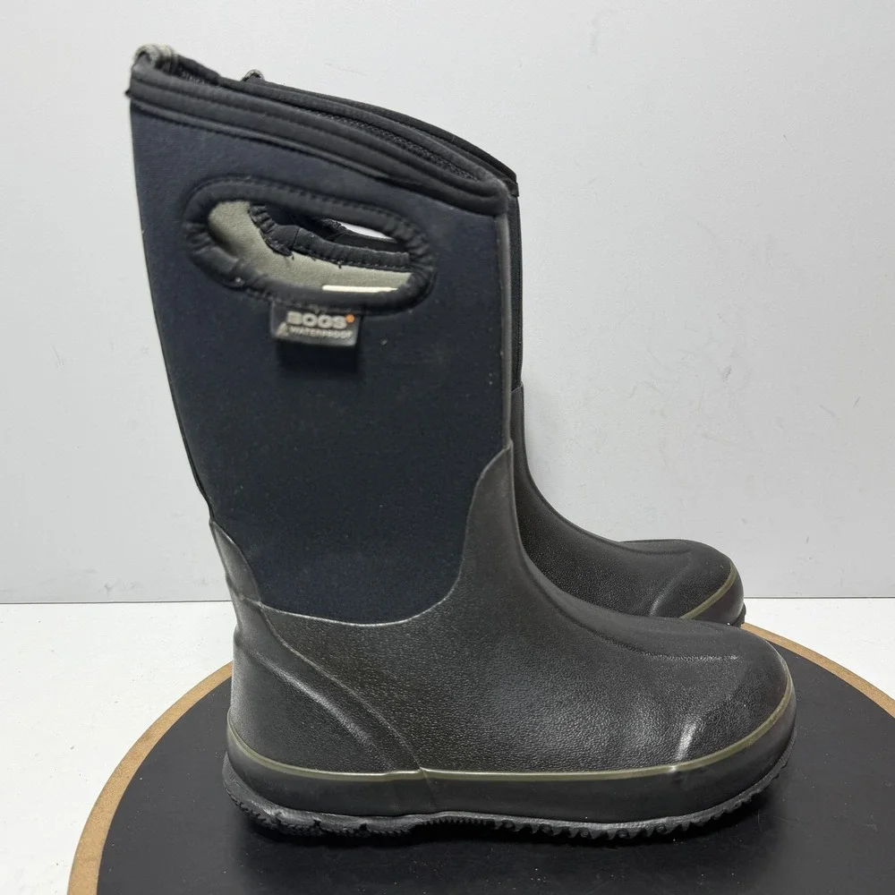 Bogs Classic High Boots Youth Size 4 Black Waterproof Insulated Winter Snow
